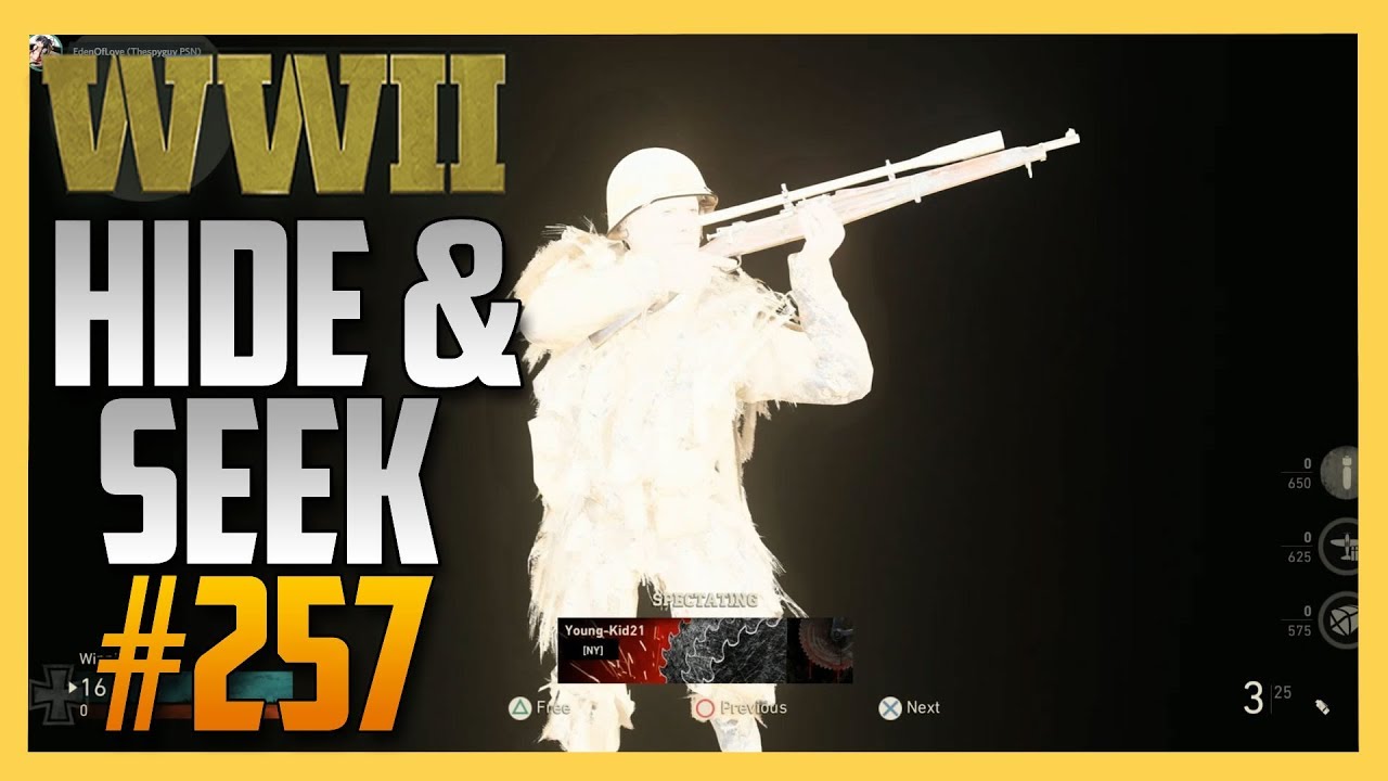ILLEGAL HIDING SPOT - Hide and Seek #257 (Call of Duty WW2) | Swiftor