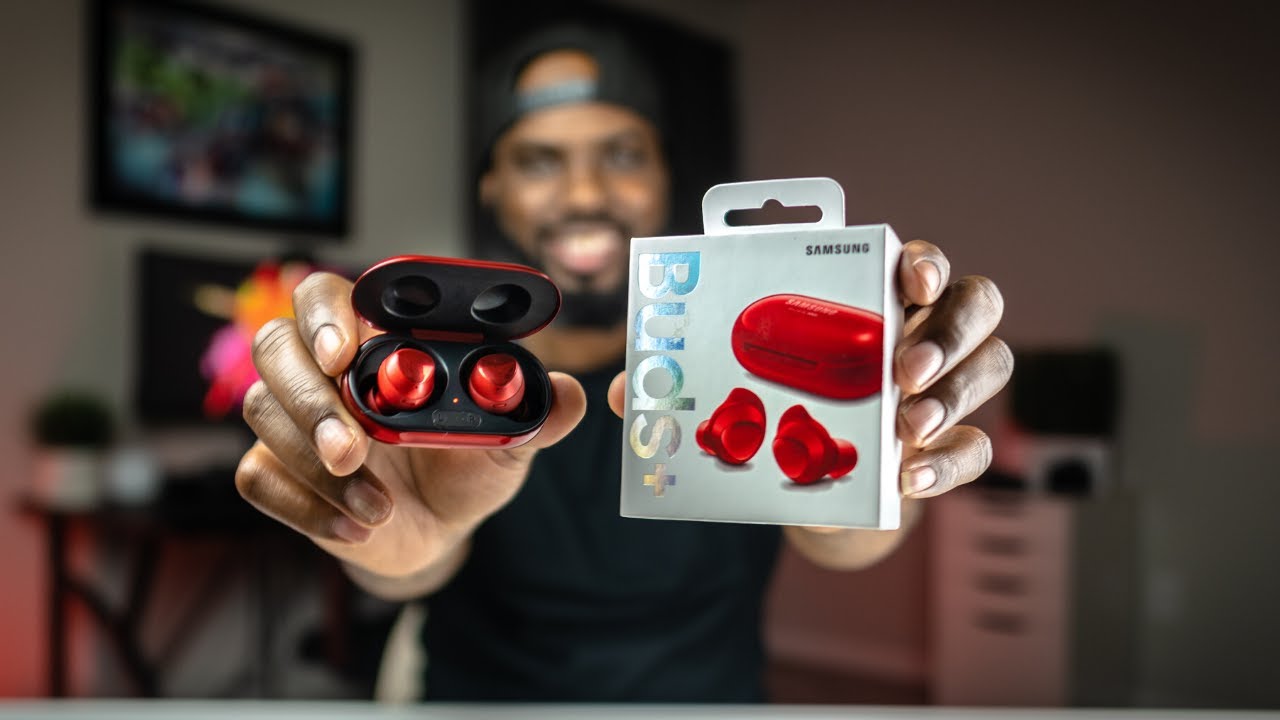 Red Samsung Galaxy Buds+ Unboxing