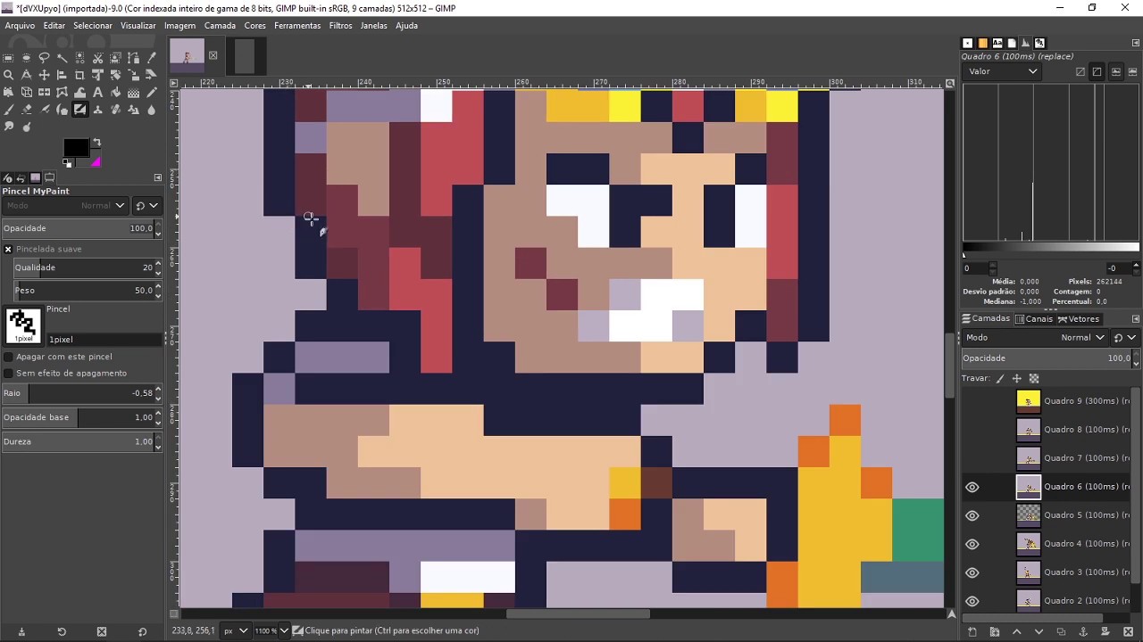 GIMP É POSSÍVEL CRIAR ANIMAÇÕES? #3 CRIAR SUA PIXEL ART