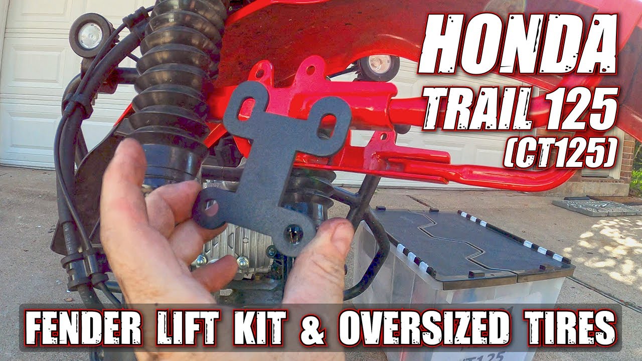 CT125: Honda Trail 125 Front Fender Lift Kit for Oversized Knobby Tires