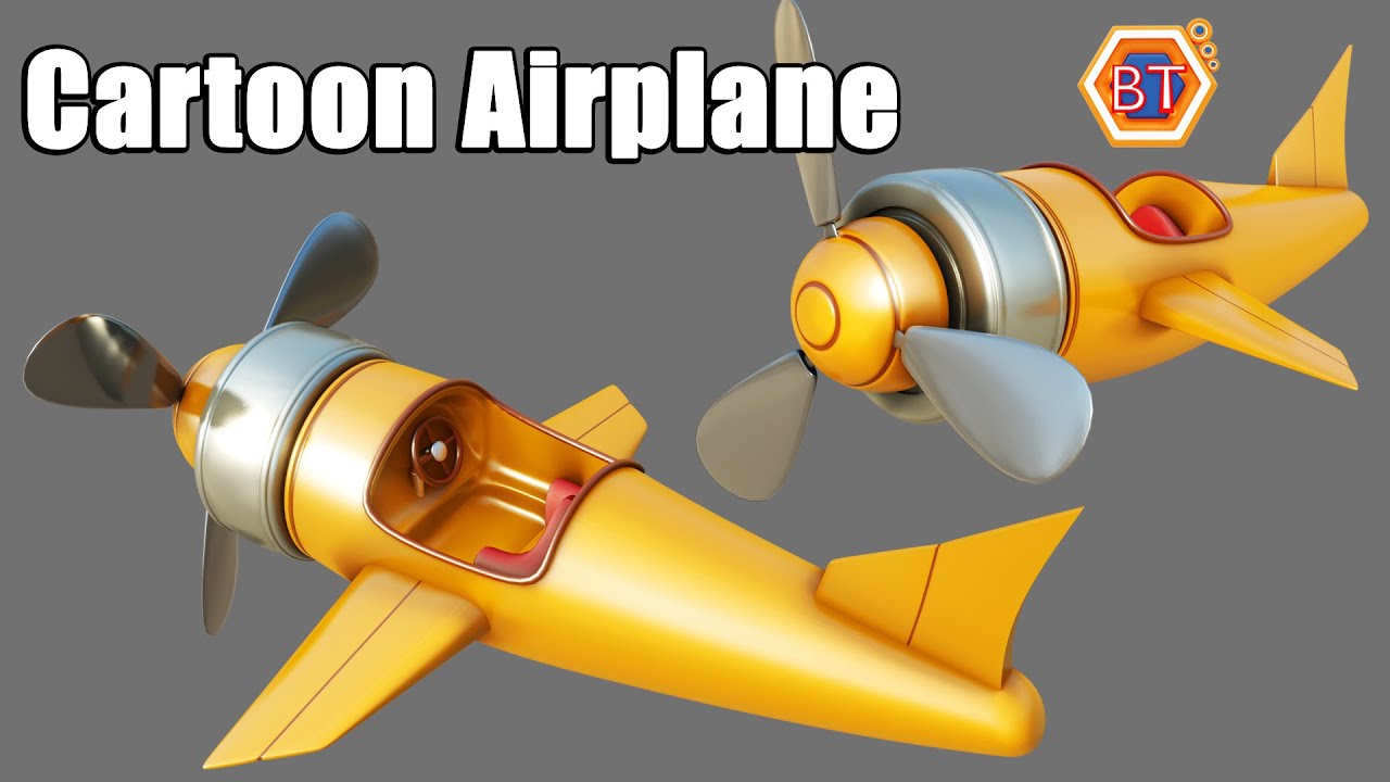 How to Make a Cartoon Airplane in Blender 2.83