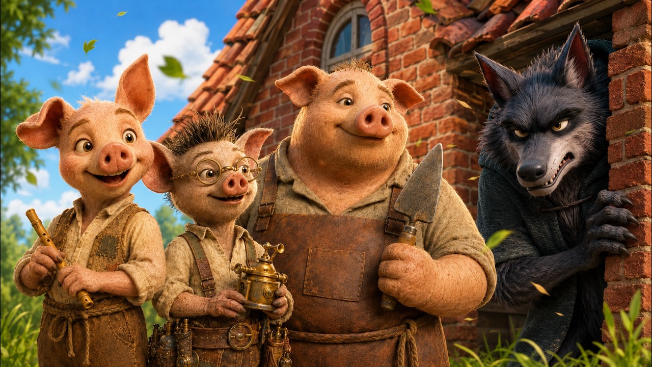 THE THREE LITTLE PIGS & THE BIG BAD WOLF 🐺 | Full Animated Movie