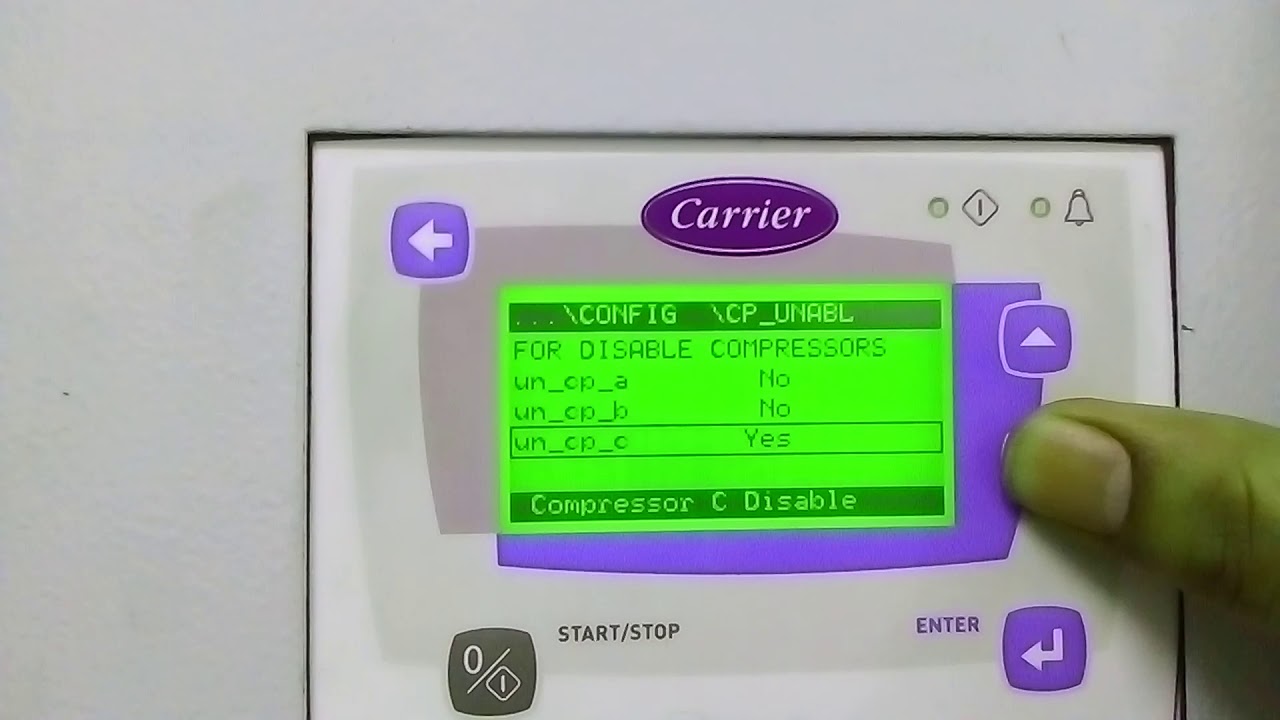 Career chiller compressor disabling
