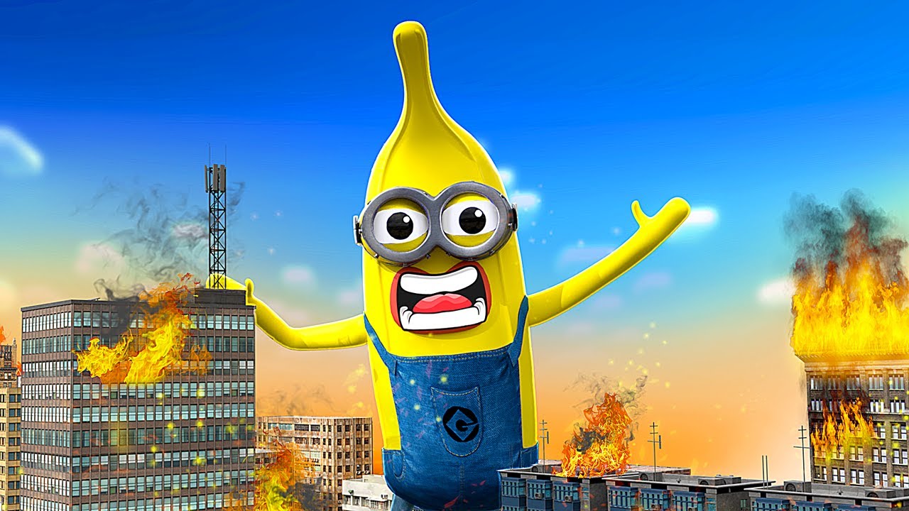 GIANT BANANA MINION Attacks the City