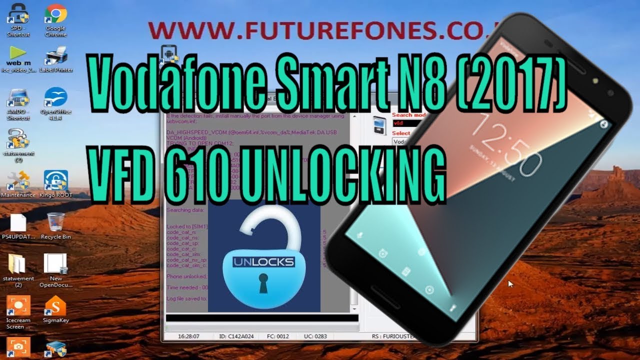 How to Unlock Vodafone Smart N8 (2017) VFD 610 with Furious Gold OTSMART