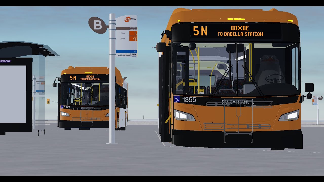 Roblox (SAUGA TRANSIT) 1121 On Route 5 To Dixie GO