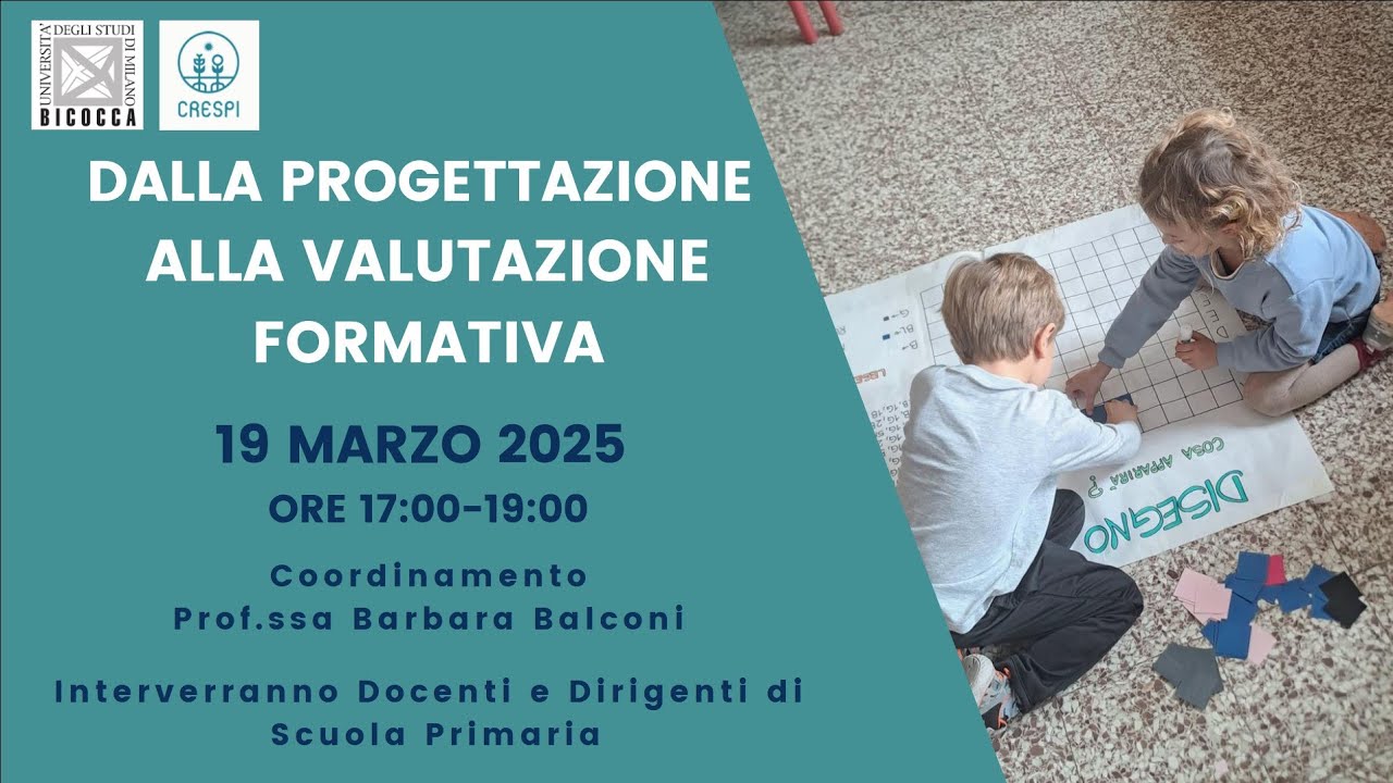 Dalla Progettazione didattica alla Valutazione formativa - 19/03/2025