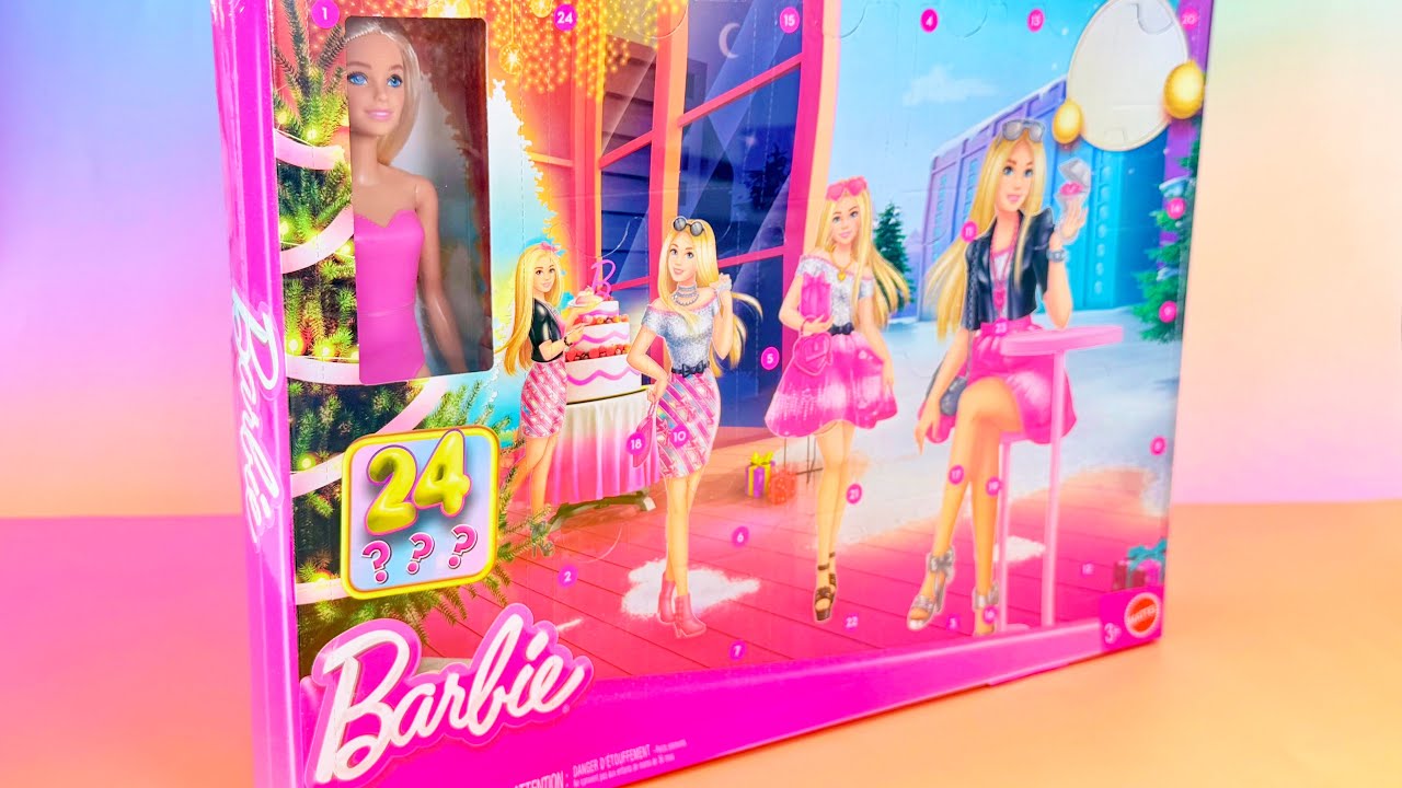 ASMR Barbie Holiday Advent Calendar Unboxing 🎄 | 24 Clothing & Accessories | No Talking