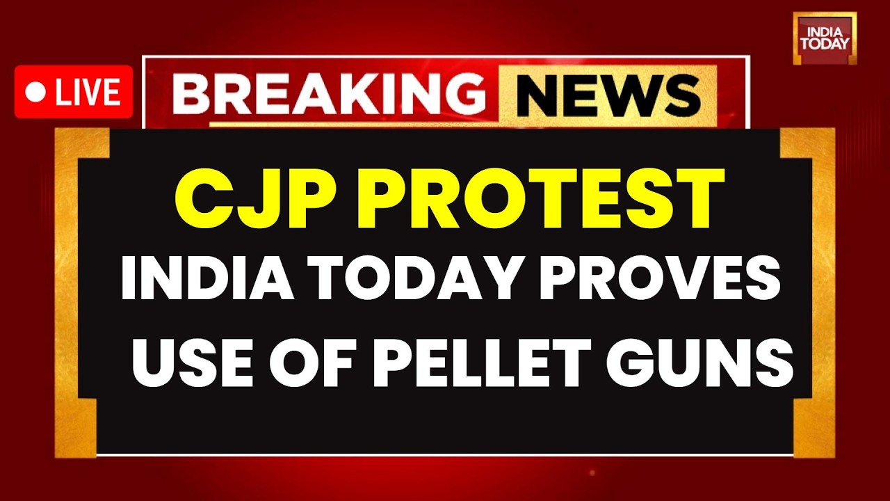 Протест CJP в прямом эфире: India Today доказывает применение дробовиков с резиновыми пулями прот...