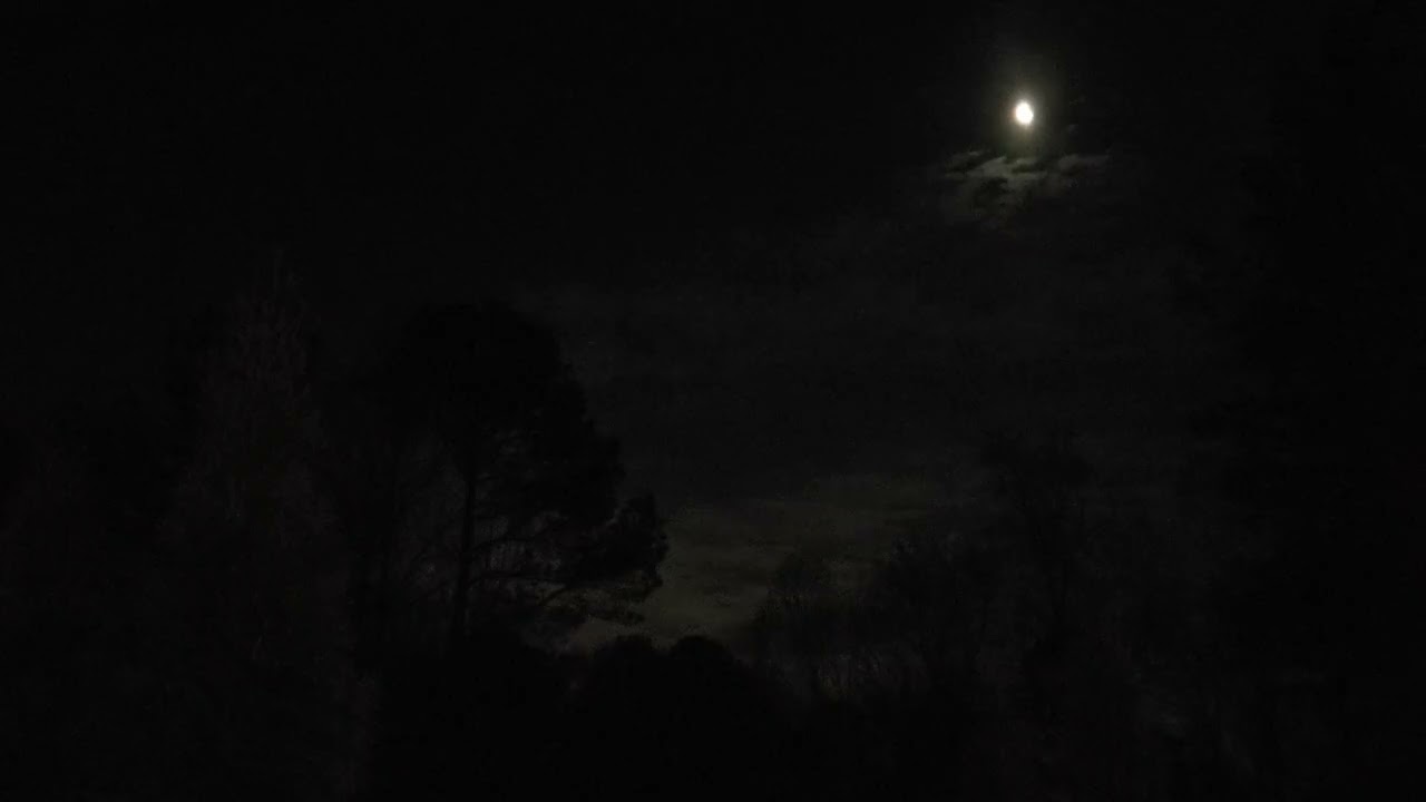 Feb 9, 2026. Early morning moon across a chilly cloudy sky. Part 3