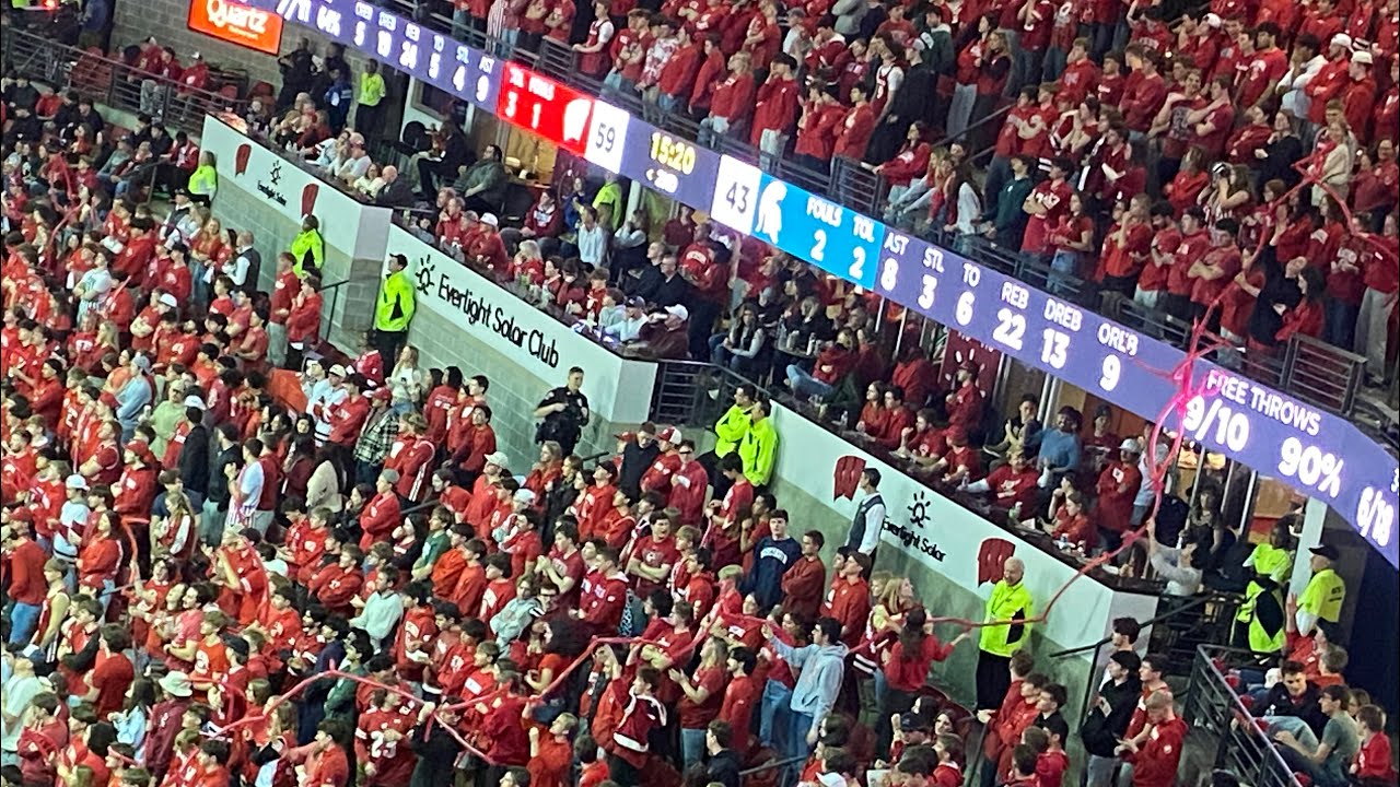 They rushed the court after beating 10th in the country 