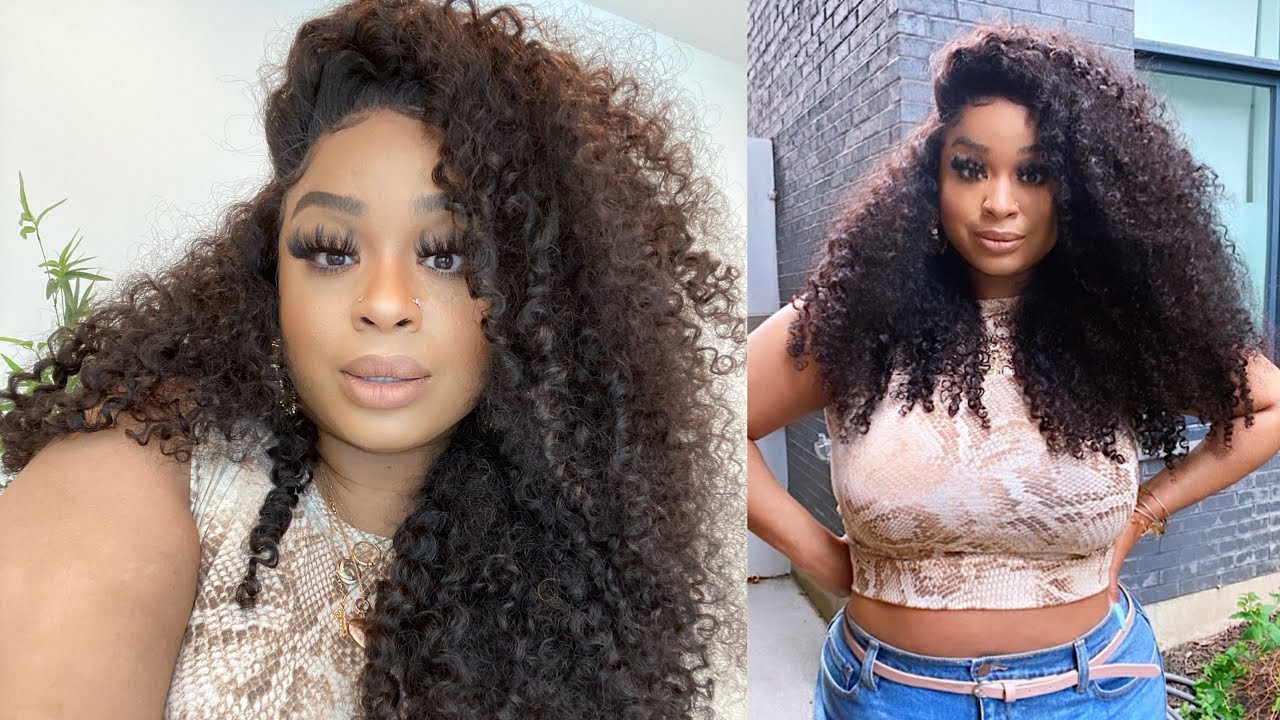 CURLYME HAIR | TRYING KINKY CURLY PRE-MADE  WIG FOR THE FIRST TIME!! + Refreshing curls