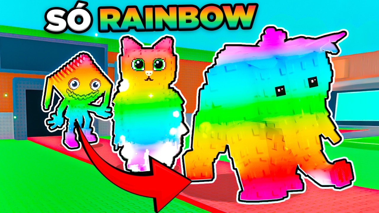 DESAFIO $0 a 1 TRILHÃO usando APENAS Brainrots RAINBOW!