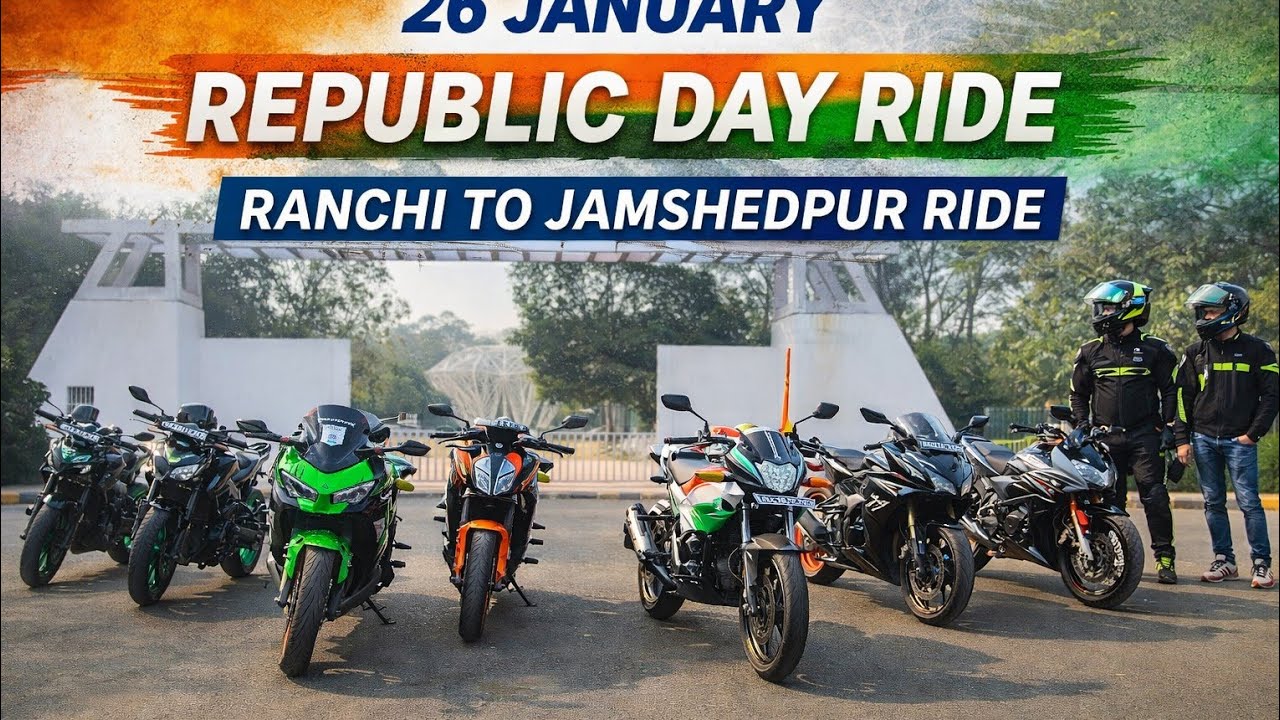 26 January Republic Day Ride 🇮🇳 | Ranchi to Jamshedpur Bike Ride | Group Ride Vlog