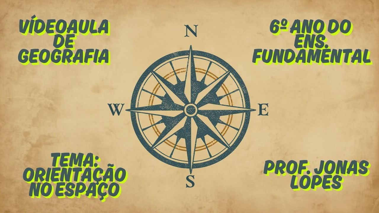 Videoaula de Geografia - Tema: Orientação no espaço geográfico - 6º ano do Ensino Fundamental.