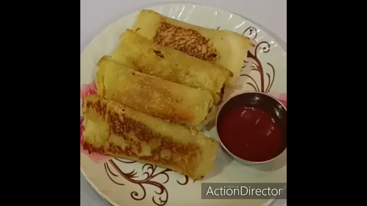 Bread Maggi spring roll