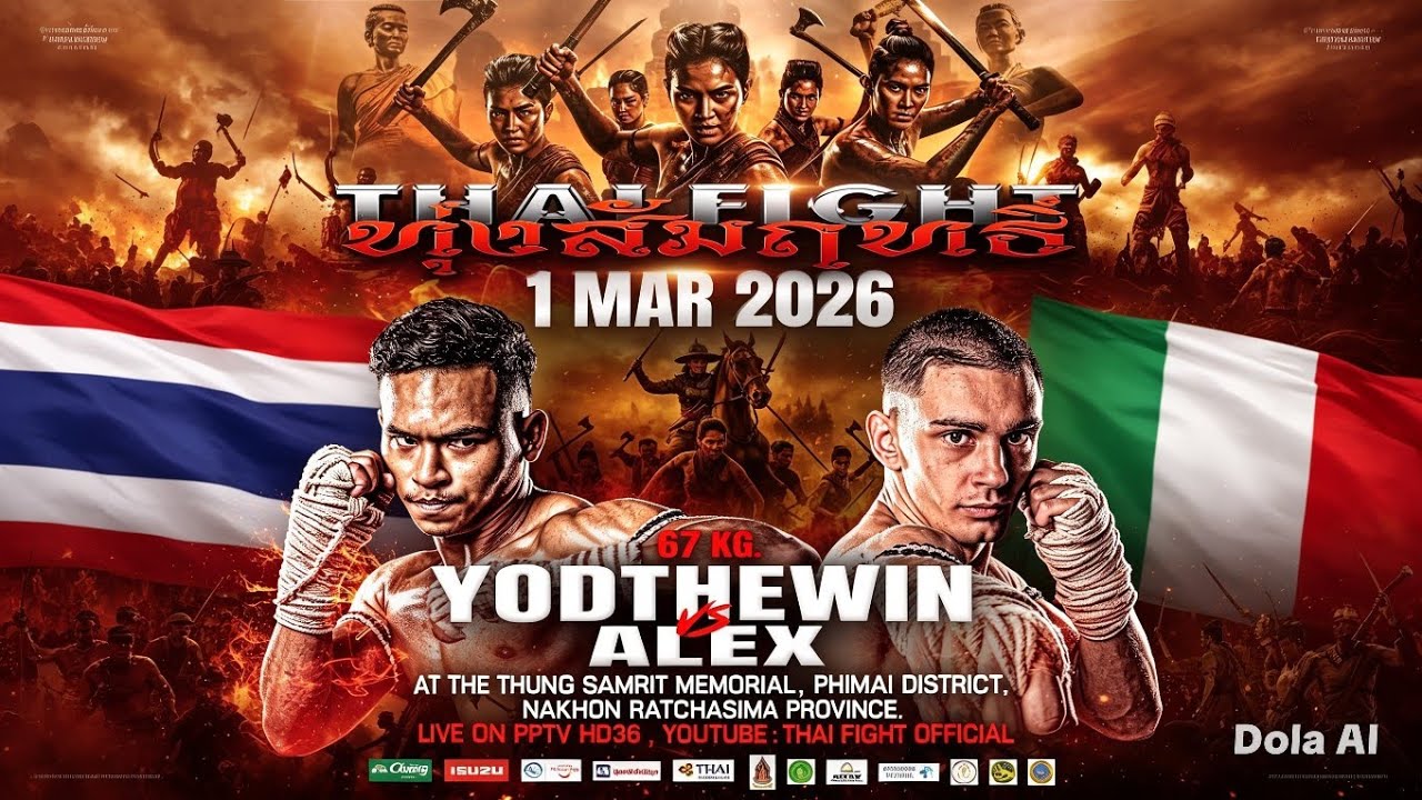 ยอดเทวินทร์ ม.ราชภัฏหมู่บ้านจอมบึง 🇹🇭 VS อเล็กซ์ โอกานอฟสกี 🇮🇹 | ไทยไฟท์ทุ่งสัมฤทธิ์ | 1 มีนาคม 2569