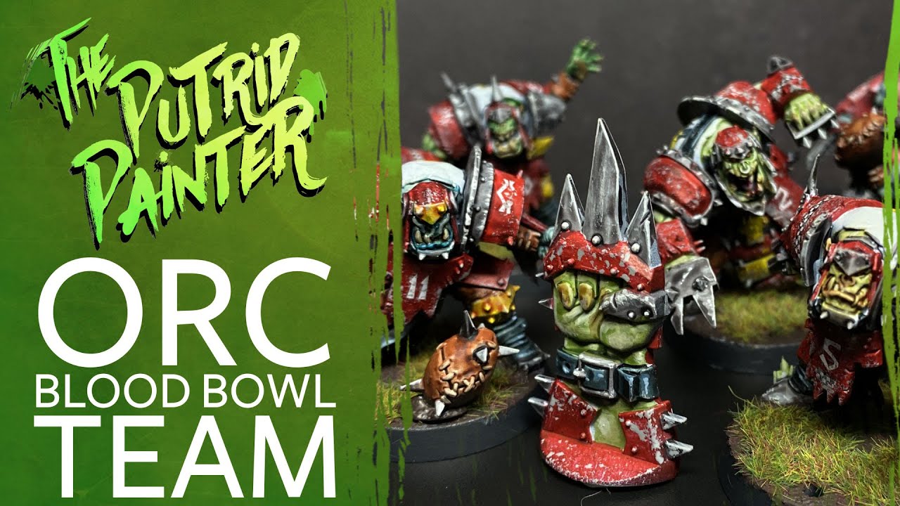 How to paint the Gouged Eye Orc Blood Bowl Team