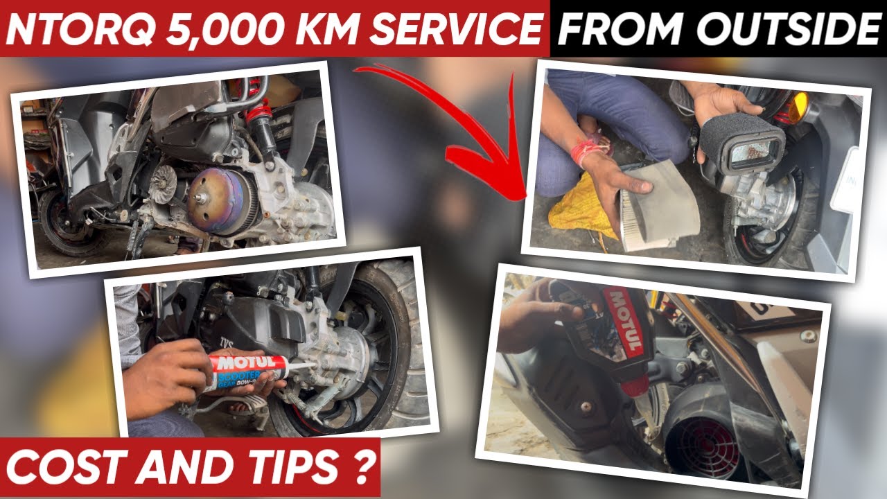 TVS NTORQ 5000KM Service from local mechanic🔧 | Full Service Cost, Tips & Maintenance |