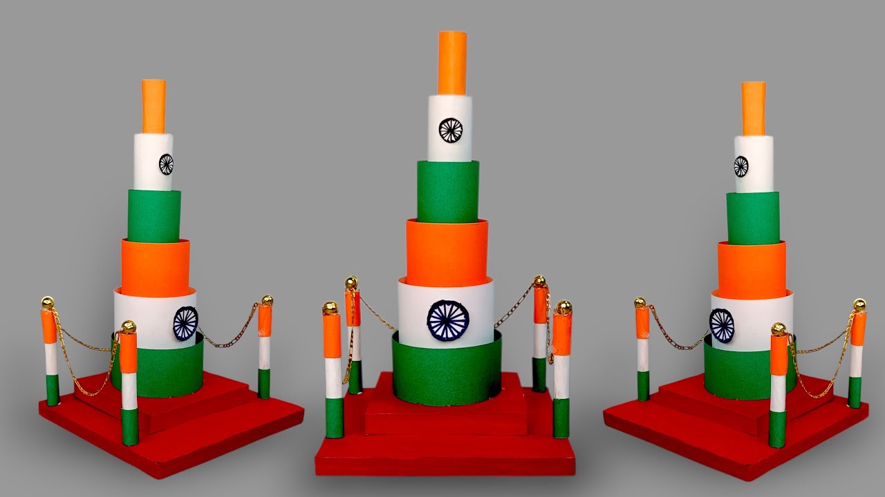 Diy India Republic Day Craft  🇮🇳 🌹  | school competition craft | 26 January ka decoration 🇮🇳