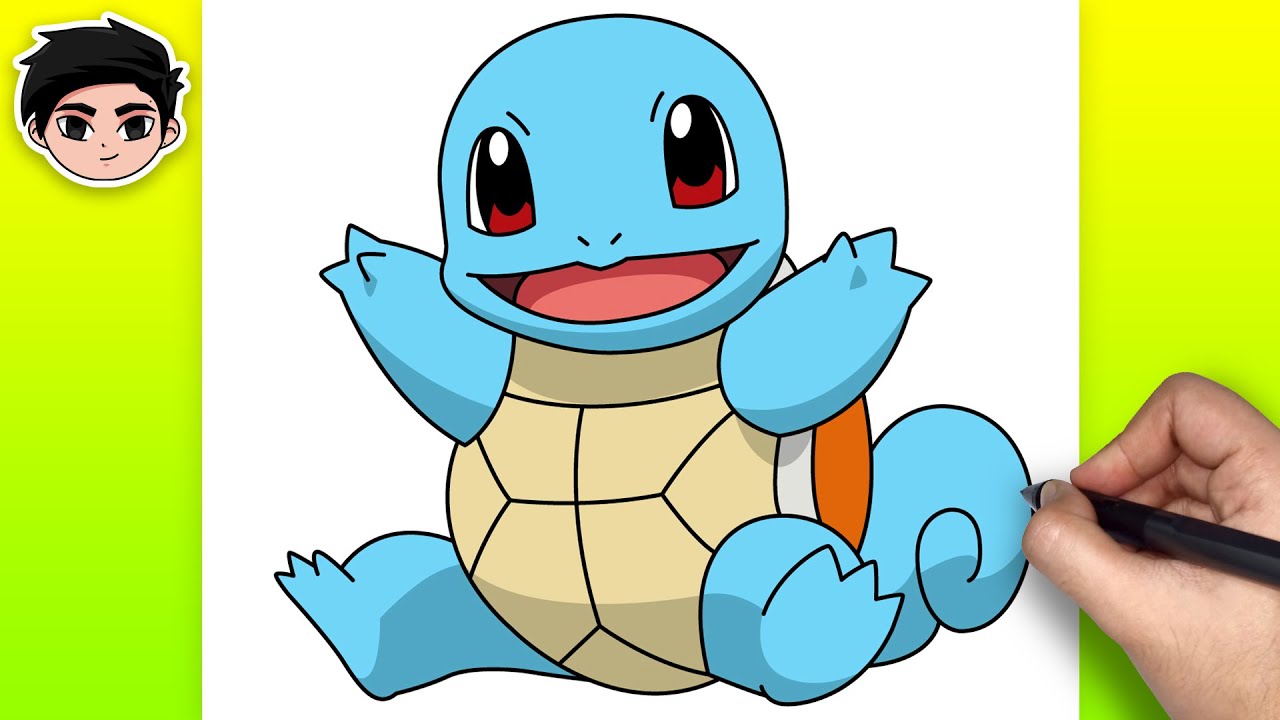 Como Dibujar SQUIRTLE (Pokemon)