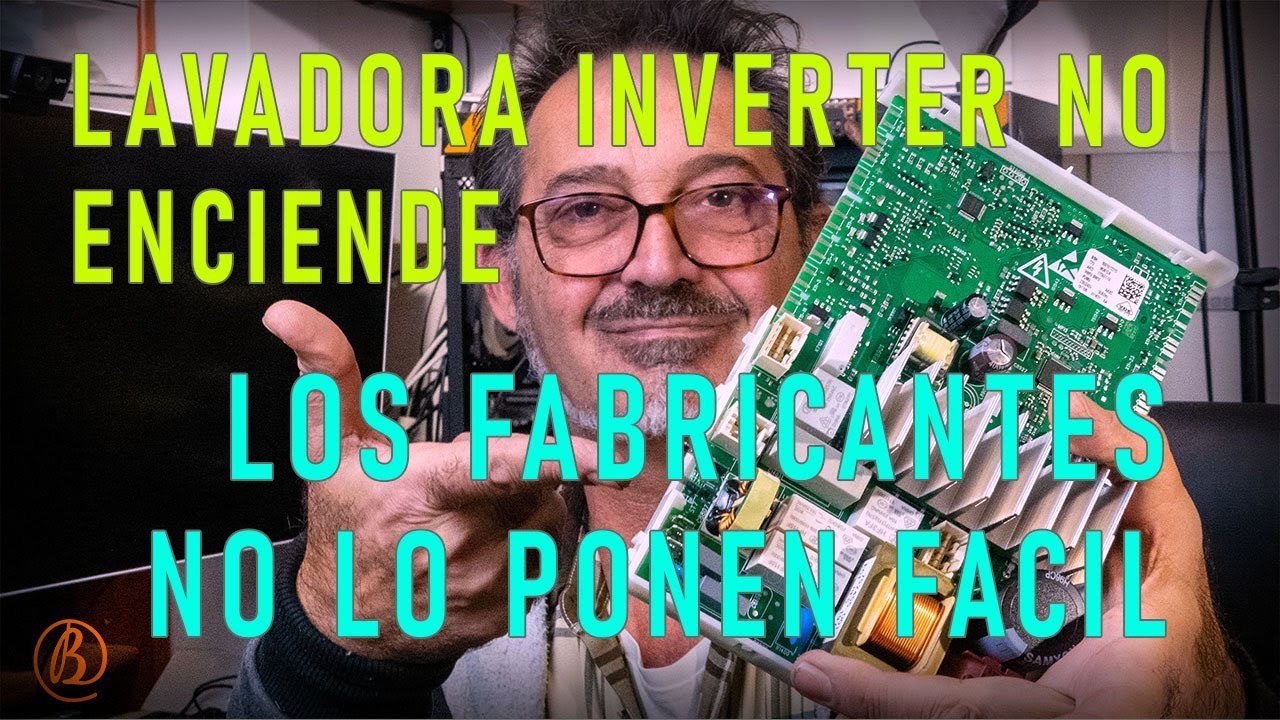 Reparación de lavadora con motor brushless que no enciende. Módulo de potencia inverter averiado.