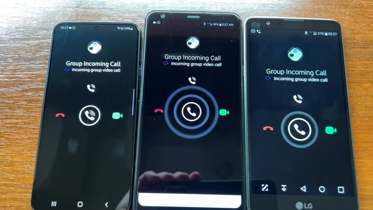 Samsung S22, LG Stylo 2V & Stylo 5 Viber App Group Incoming Call. Android 12, 10, 7