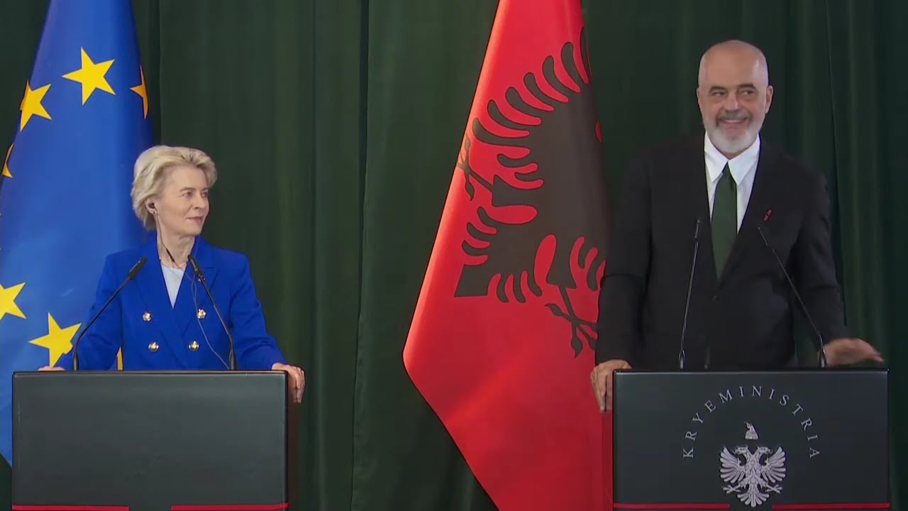 📍Kryeministria - Për median me Presidenten e Komisionit Europian, Ursula von der Leyen🇦🇱