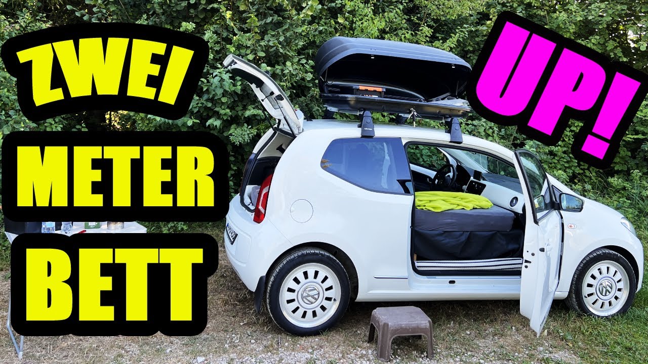 VW UP umbau zum Minicamper / Microcamper  Roomtour mit 2 Meter Bett.
