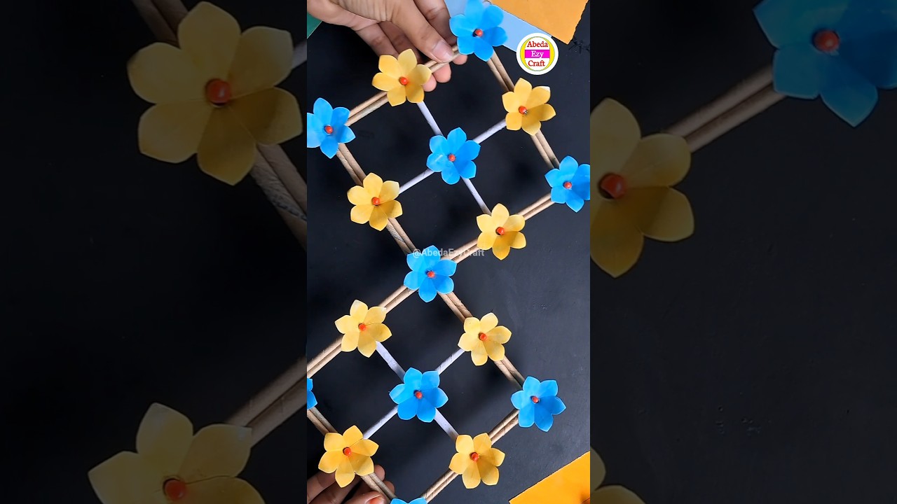 Beautiful Paper Flower Wall Hanging ldea | DIY Wall Hanging 
