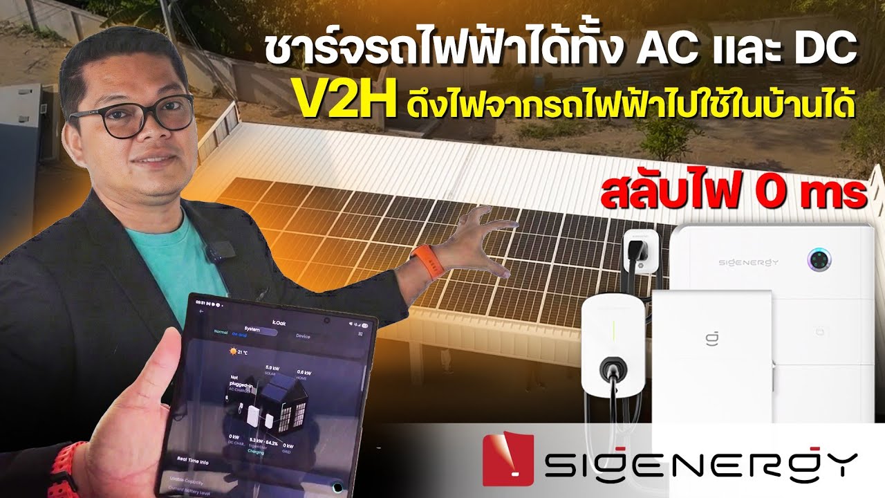 Sigenergy  Sigenstor25kw ,DC EVcharger  AC charger, Bi-directional  V2X ,V2H ,aiko PV สำรองไฟจัดเต็ม