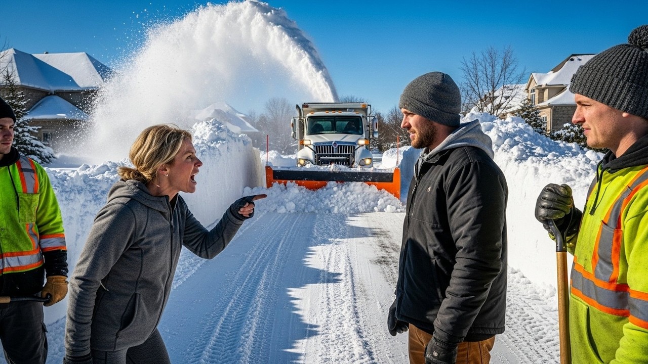 HOA Enforced Snow Parking Ban On My Private Driveway, So I Blocked Their Main Road With My Plow