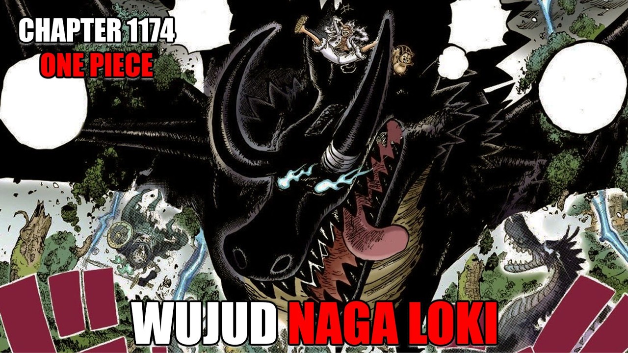 Review Chapter 1174 One Piece - Munculnya Mode Zoan Loki Dengan Ukuran Sangat Besar! Perang Dimulai!