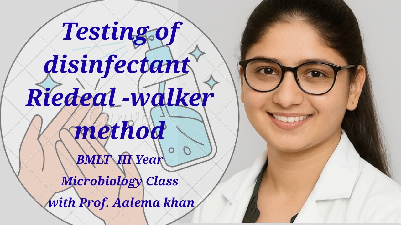 Testing of Disinfectant (Rideal-Walker Method) | Microbiology Class by Prof. Aalema Mam