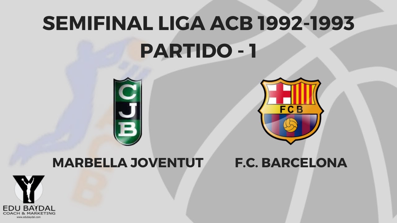 MARBELLA JOVENTUT BADALONA vs F.C. BARCELONA. LIGA ACB 1992-1993. SEMIFINAL PARTIDO 1