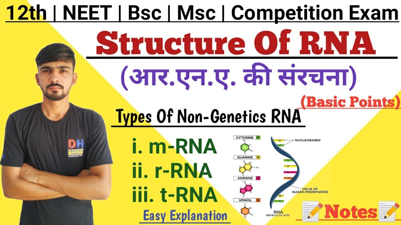 RNA & It's Types In Hindi || Non Genetics RNA || Biochemistry || By Dadhich Sir