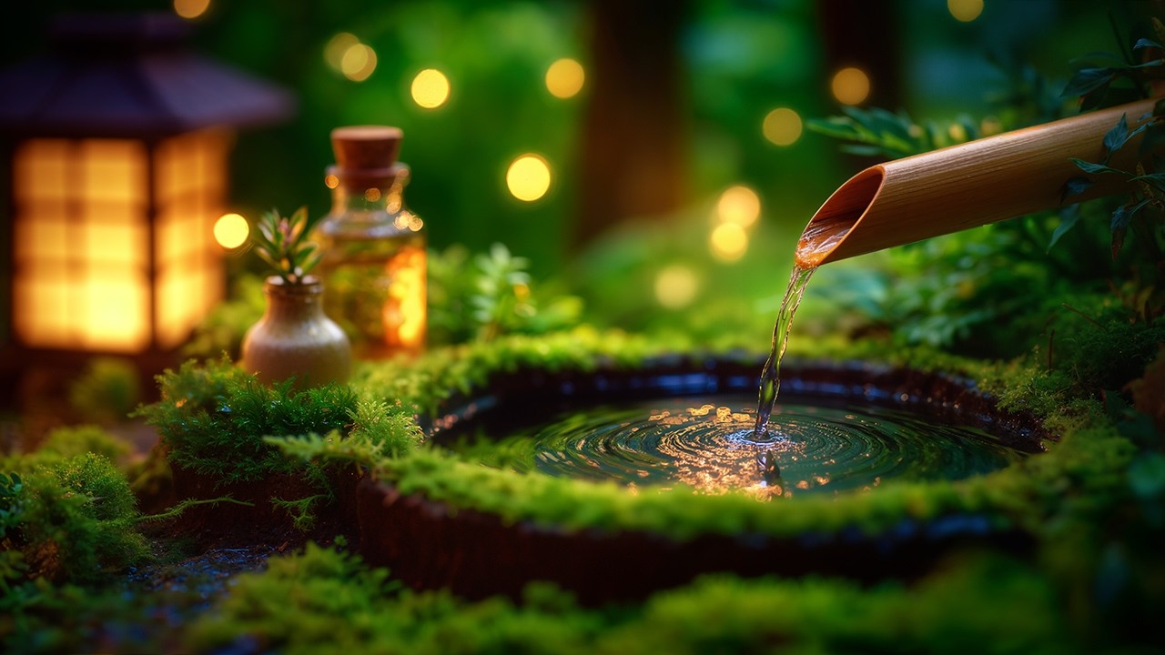Peaceful Music to Relieve Stress & Anxiety 🌿 Healing Piano + Bamboo Water, Deep Sleep 😴