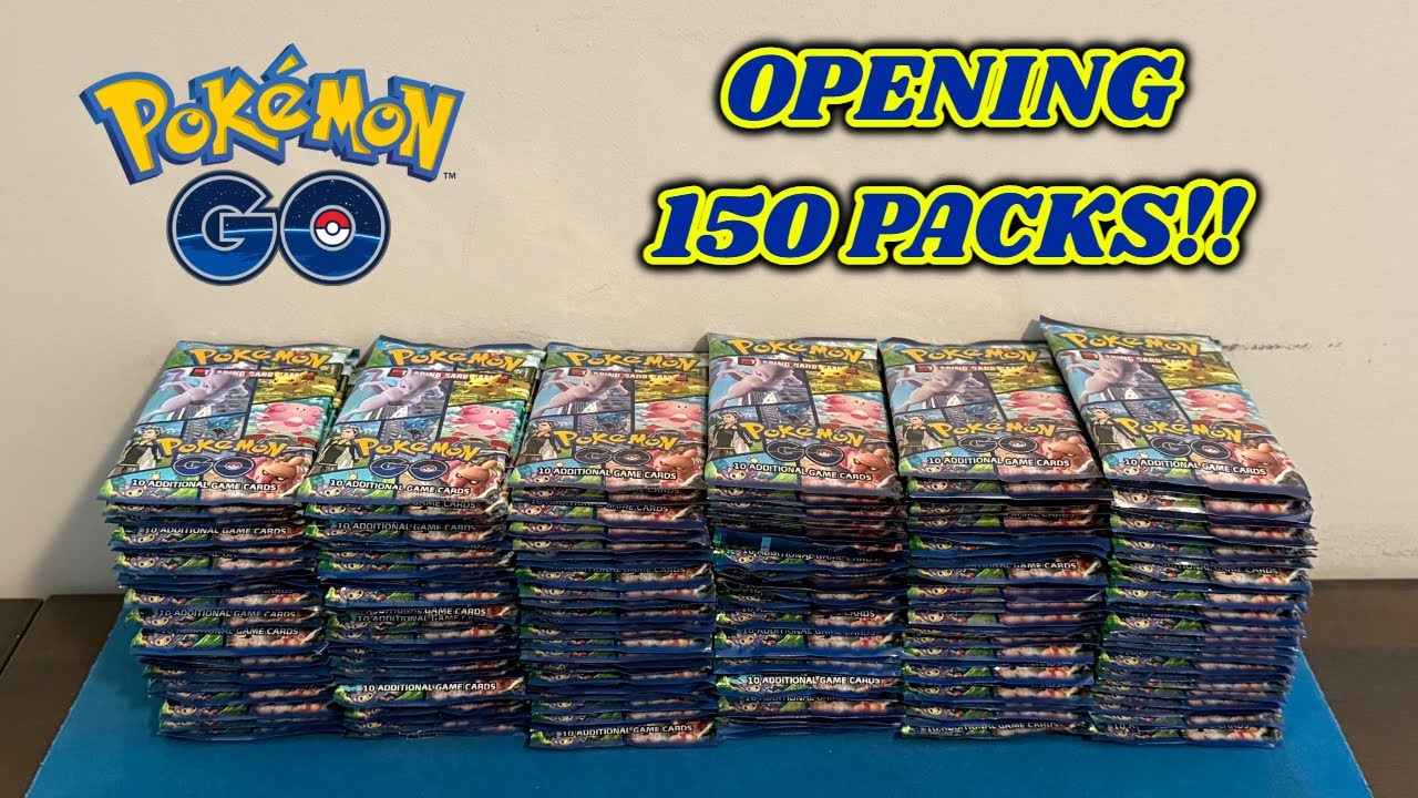 I opened 150 PACKS of POKEMON GO to try & COMPLETE THE SET after 1,000 DAYS!! (pokemon card opening)