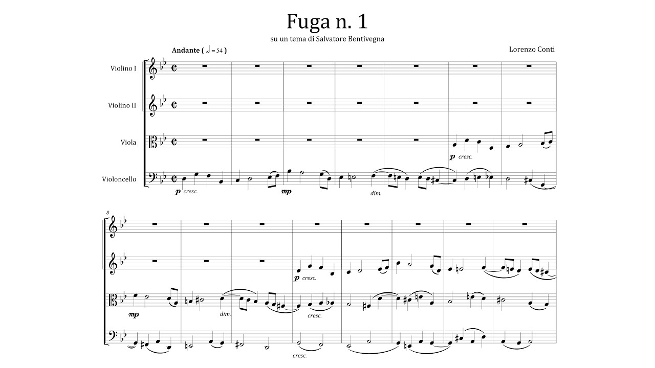 Fugue n. 1 (for string quartet)