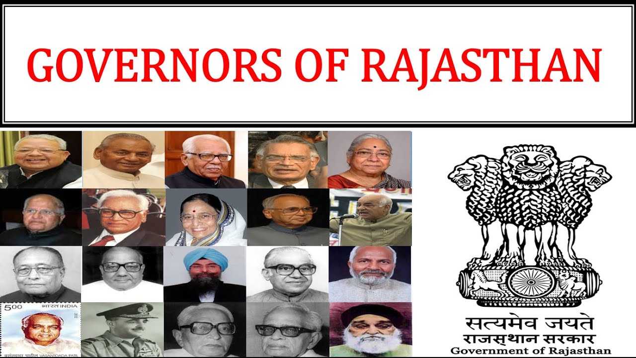 RAJASTHAN  GOVERNORS LIST(1949 - 2019)