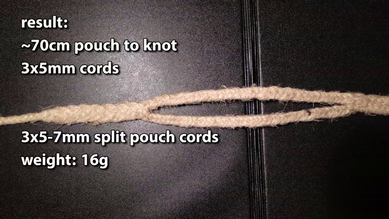 How to Make a Split pouch Sling- 3 cord braid