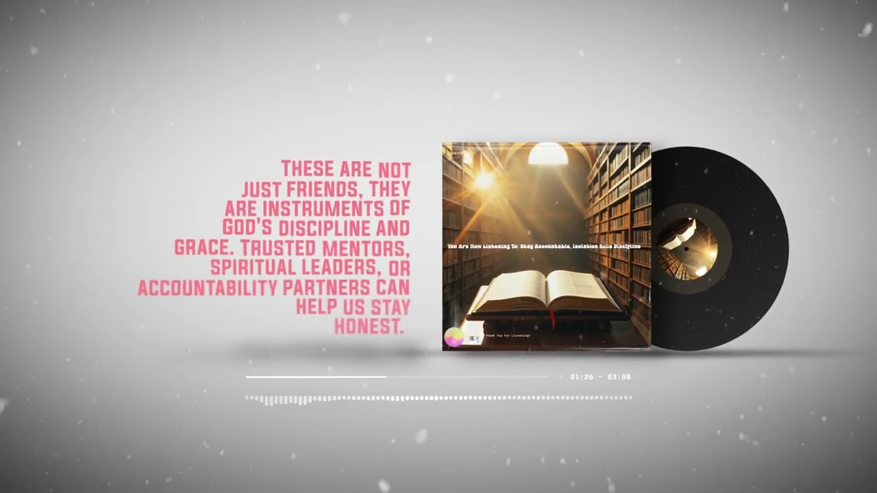 Stay Accountable, Isolation Kills Discipline