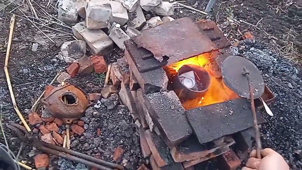 Плавка алюминиевых банок. Уменьшение шлака при плавке.