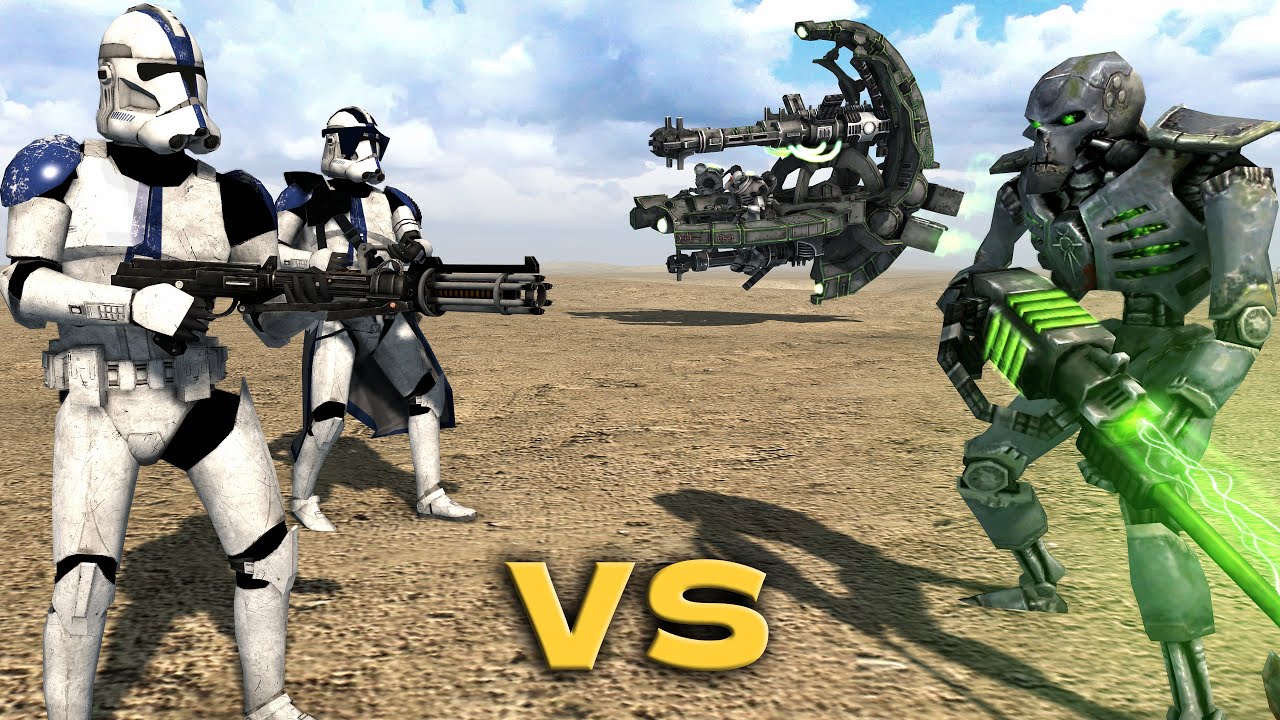 CLONE TROOPERS vs NECRONS | Star Wars vs Warhammer 40k (4K, Cinematic)