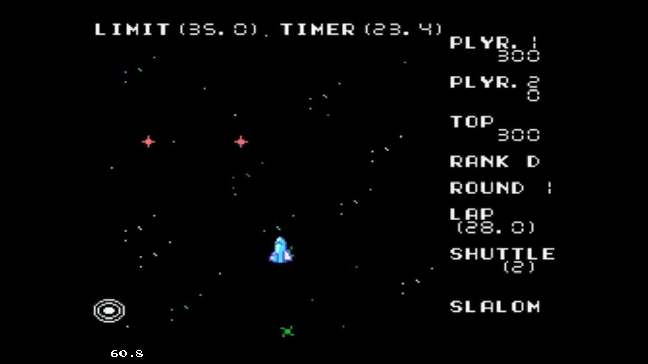 Space Slalom   - Sega SG1000 Game Play