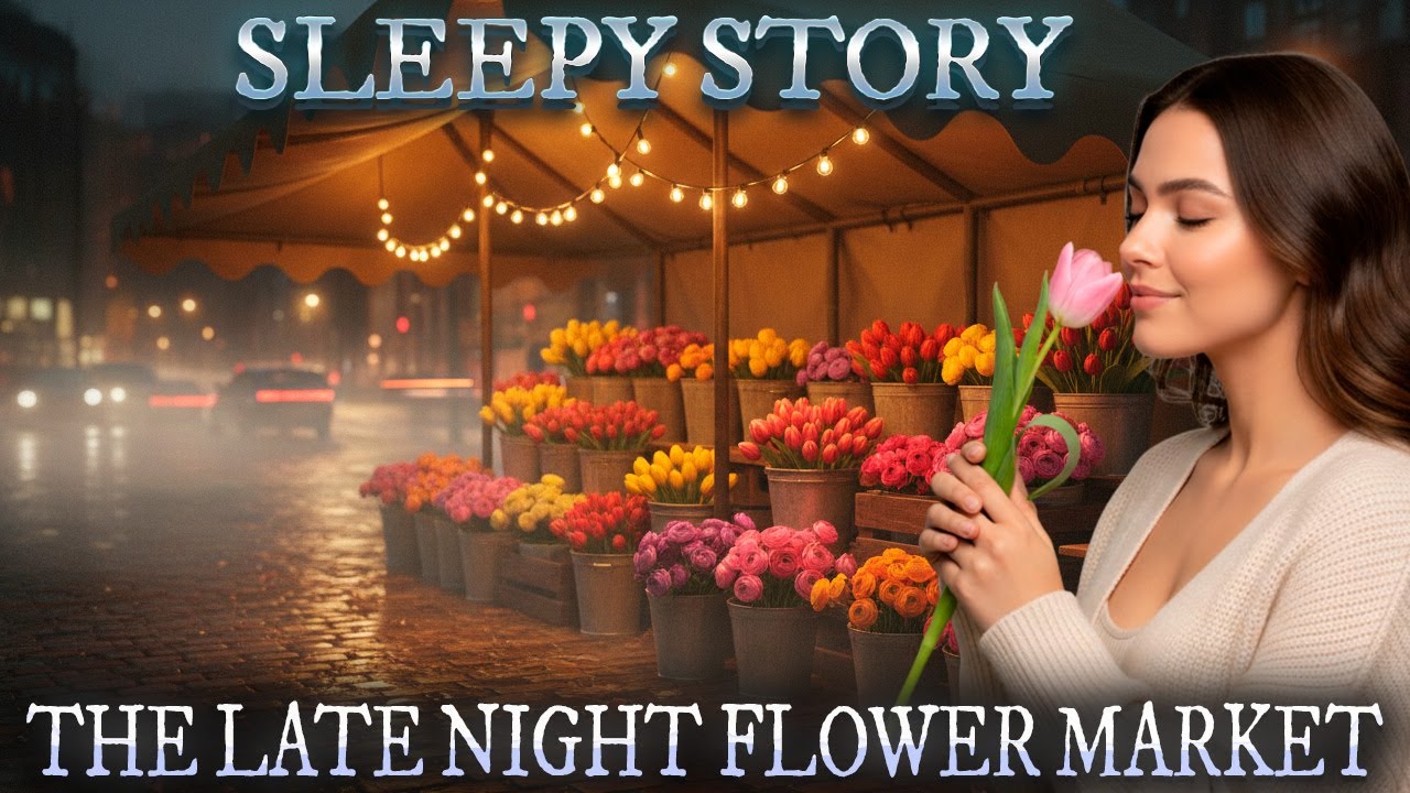 Sleep Story: A Rainy Spring Flower Market | Nothing much happen | Black Screen