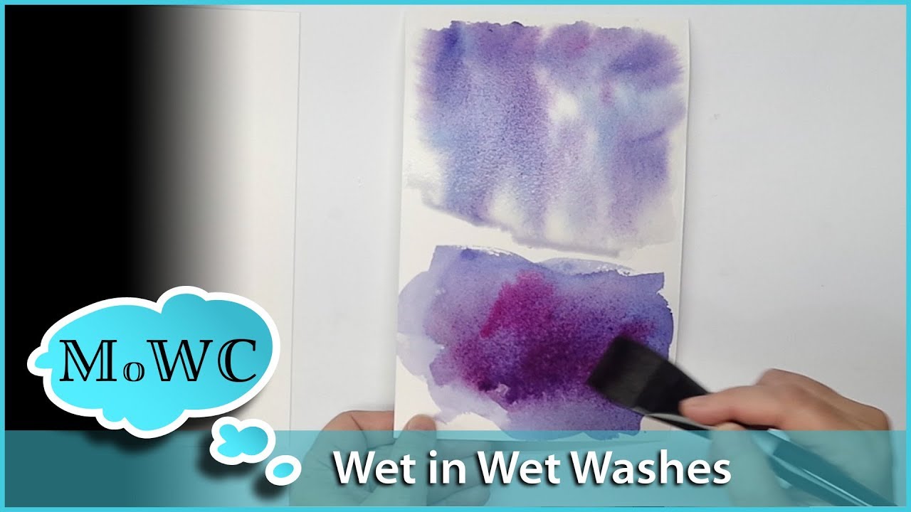 Various Ways to Create Wet in Wet Watercolor Washes