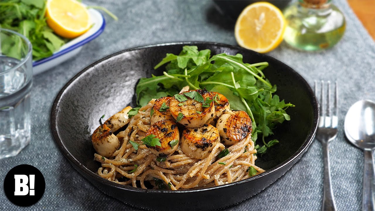 Creamy Vegan Scallop Spaghetti!