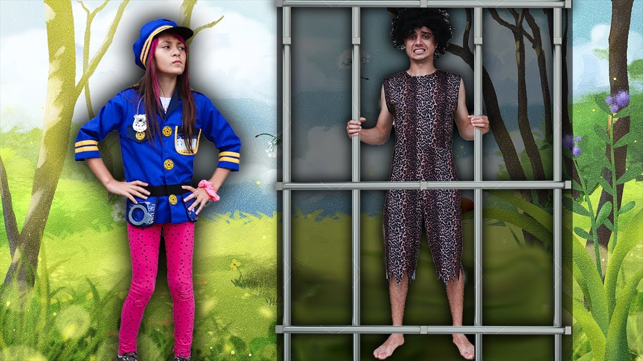 CRIANÇA Finge Brincar Ser POLICIAL 10 - KIDS PRETEND PLAY WITH POLICE COSTUME