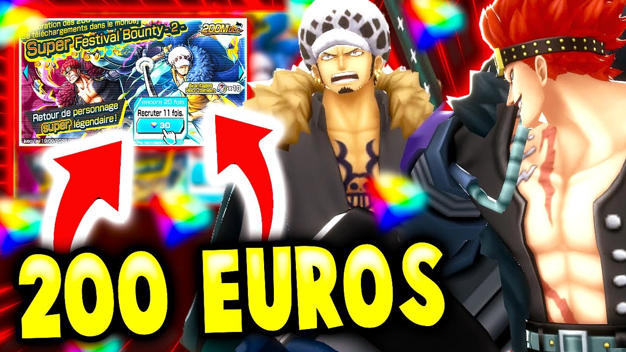 ATTENTION À VOS DIAMANTS 💎 Kid/Law GARANTI pour 200€ sur ONE PIECE BOUNTY RUSH 🤡